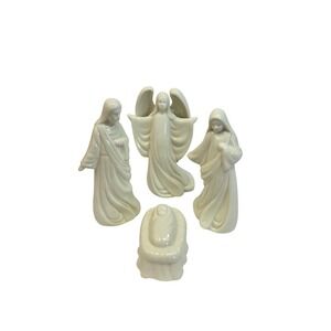 House of Lloyd Nativity Set 4 Piece Ceramic Angel Baby Jesus Mary Joseph‎ 1998